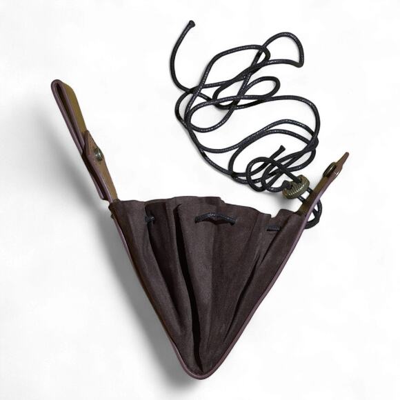 VTG Inspired Medieval Leather Belt Potion Bottle Pouch Viking Wizard Brown Gift - Picture 4 of 7